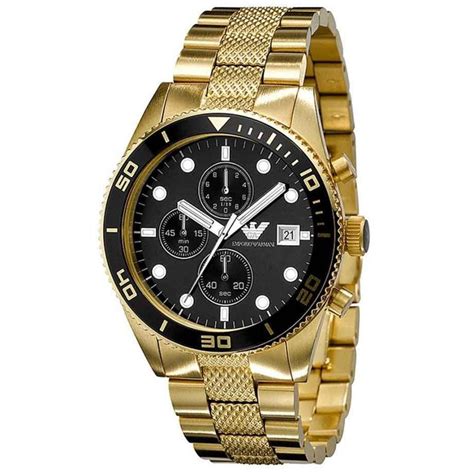 emporio armani watches gold